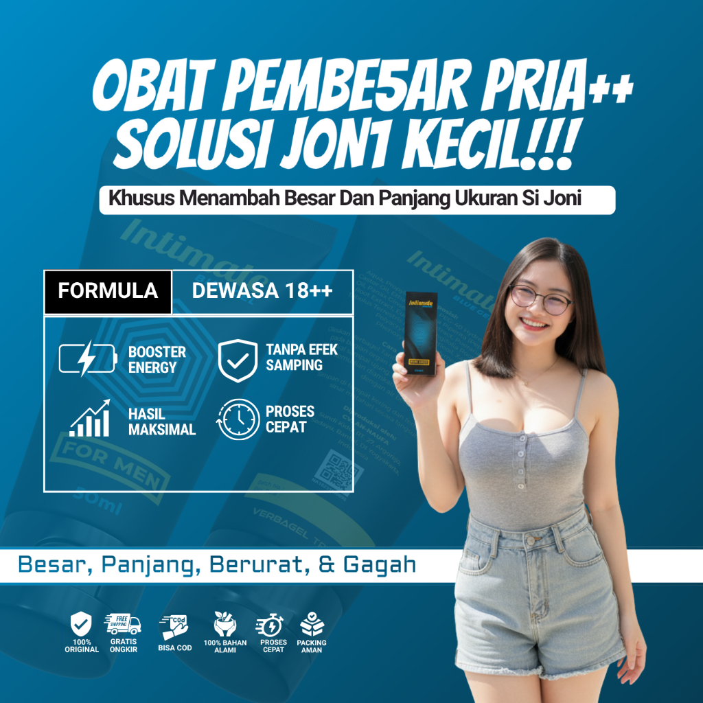Minyak Pijat Terapi Penambah Besar Ukuran Mr P Terbaik Ampuh 50ml BPOM - Intimate Blue Gel PembesarP