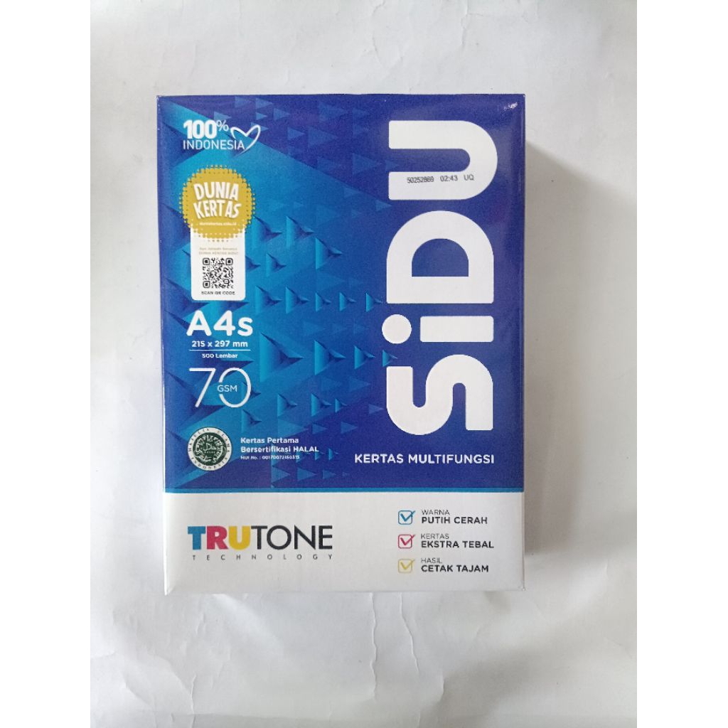 KERTAS HVS A4S 70 SIDU