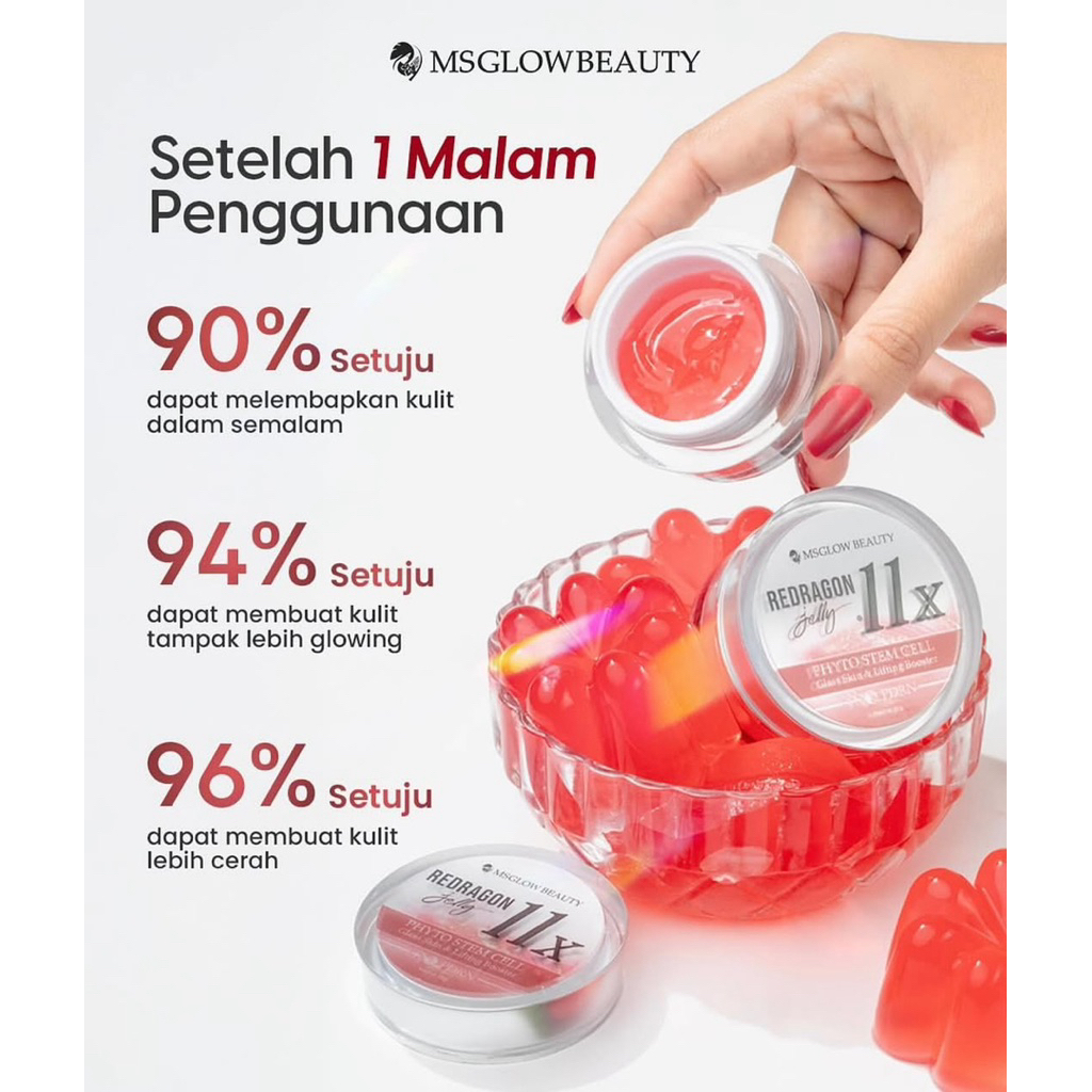 MS GLOW RED JELLY / REDRAGON JELLY KEMASAN BARU