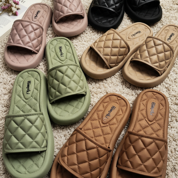 Sandal Wanita Himoki | Sendal Wanita Himoki Model Slop Diamond Empuk Dan Nyaman Dipakai