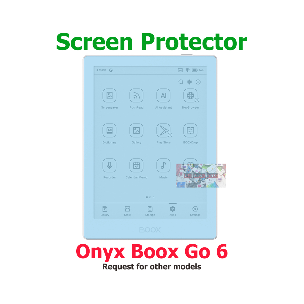 Screen Protector Screen Guard Onyx Boox Go 6