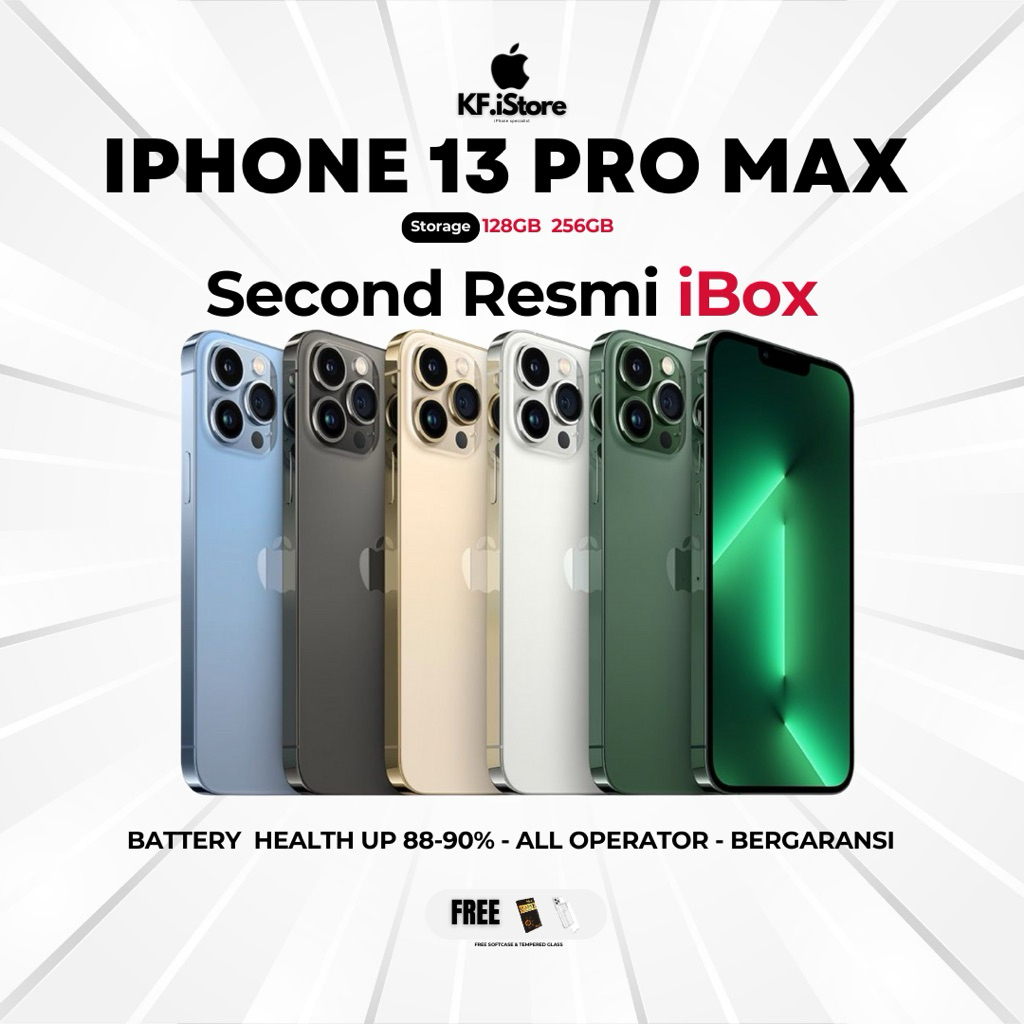 iPhone 13 Pro Max 128 256GB second all operator resmi iBox