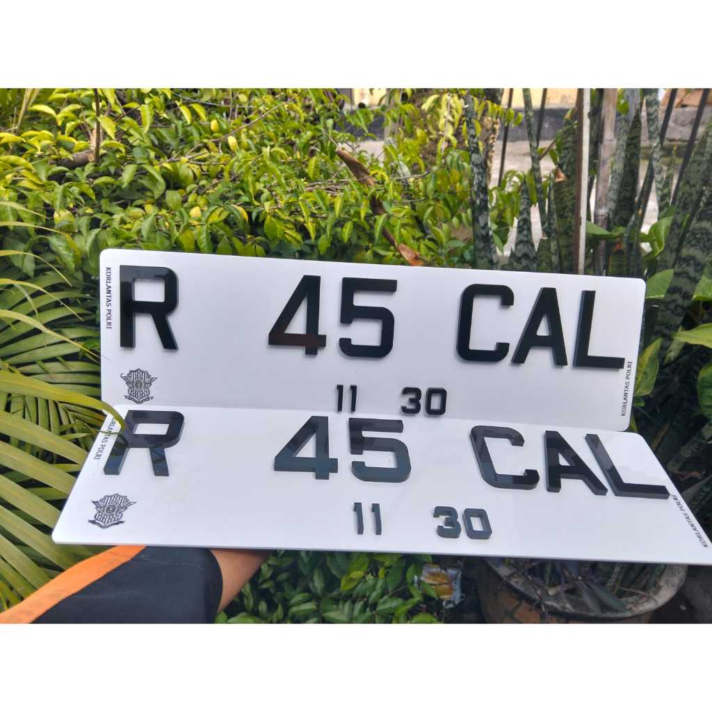 Plat Nomor Mobil Singapur Hitam Mewah Akrilik