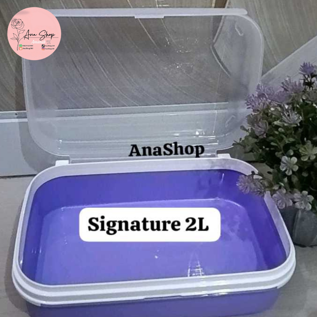 Tupperware Signature Rectangular / Ezy Keeper 2 L -Tempat Penyimpanan Makanan