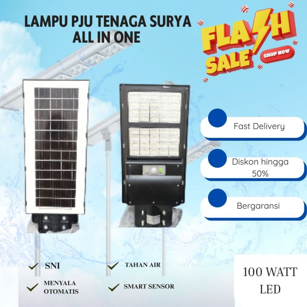 Lampu Tenaga Surya Aio 100 Watt