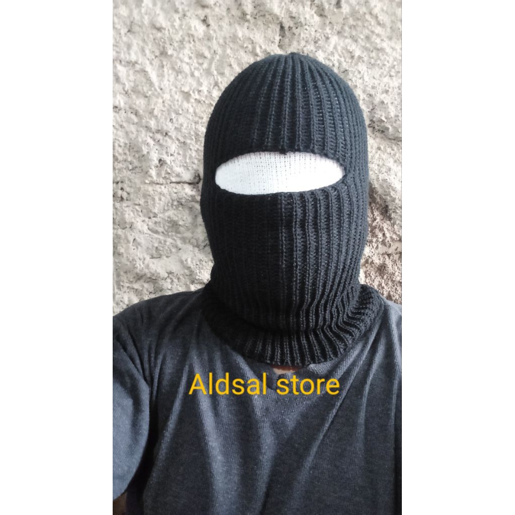Topi Sebo Ninja Rajut/Balaclava rajut/Kupluk rajut/kupluk maling/kupluk sebo/kupluk ninja