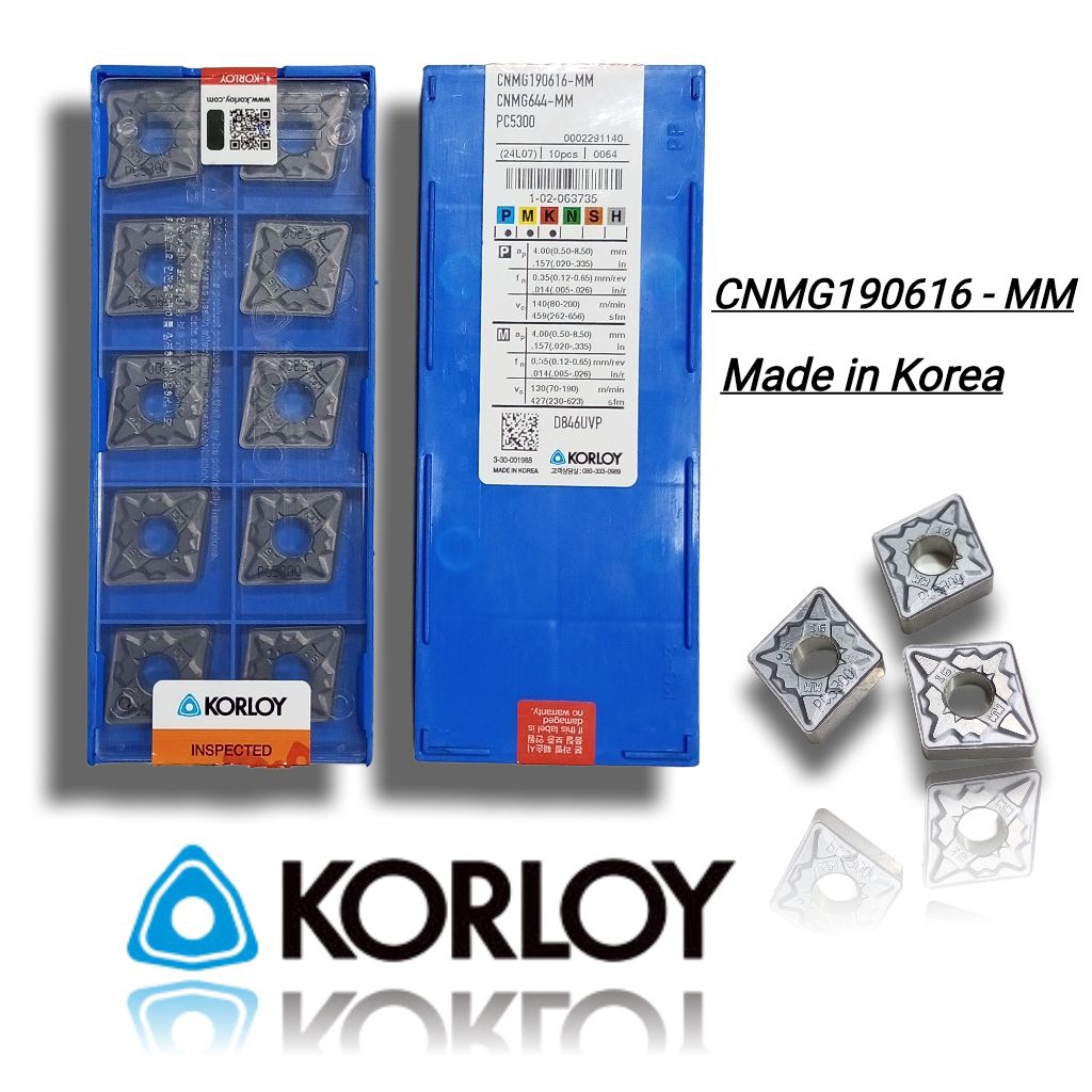 Insert CNMG190616 MM Korloy pahat bubut CNMG 120616 Baru mata pisau bubut CNMG12 Korea original