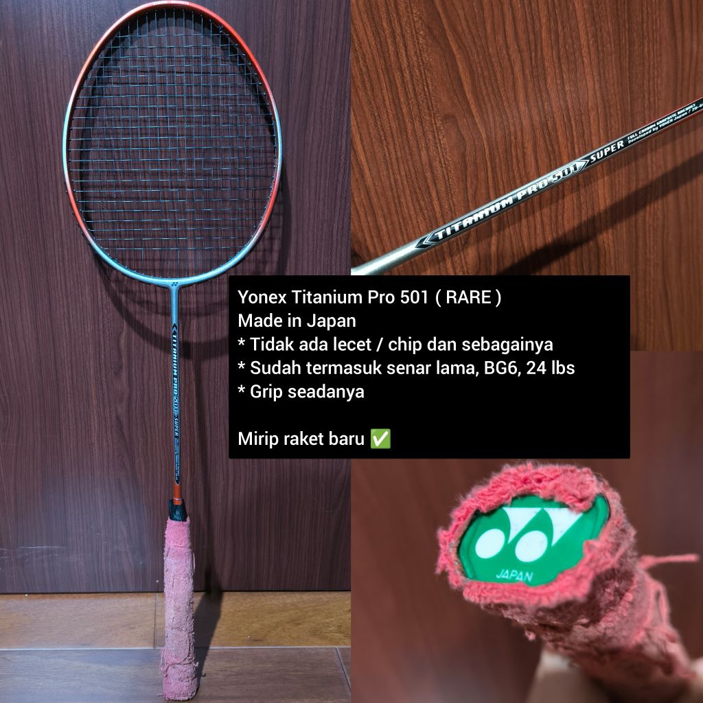 BEKAS - SEPERTI BARU - RARE ITEM - Yonex Titanium 501 Pro Super Raket Bulutangkis Badminton Racket O