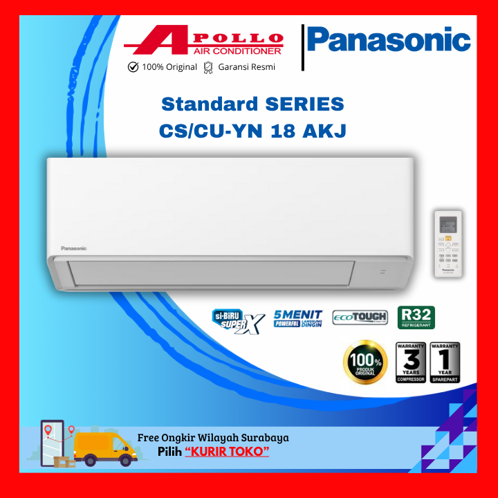 AC SPLIT PANASONIC 2 PK STANDART  TYPE CS YN 18