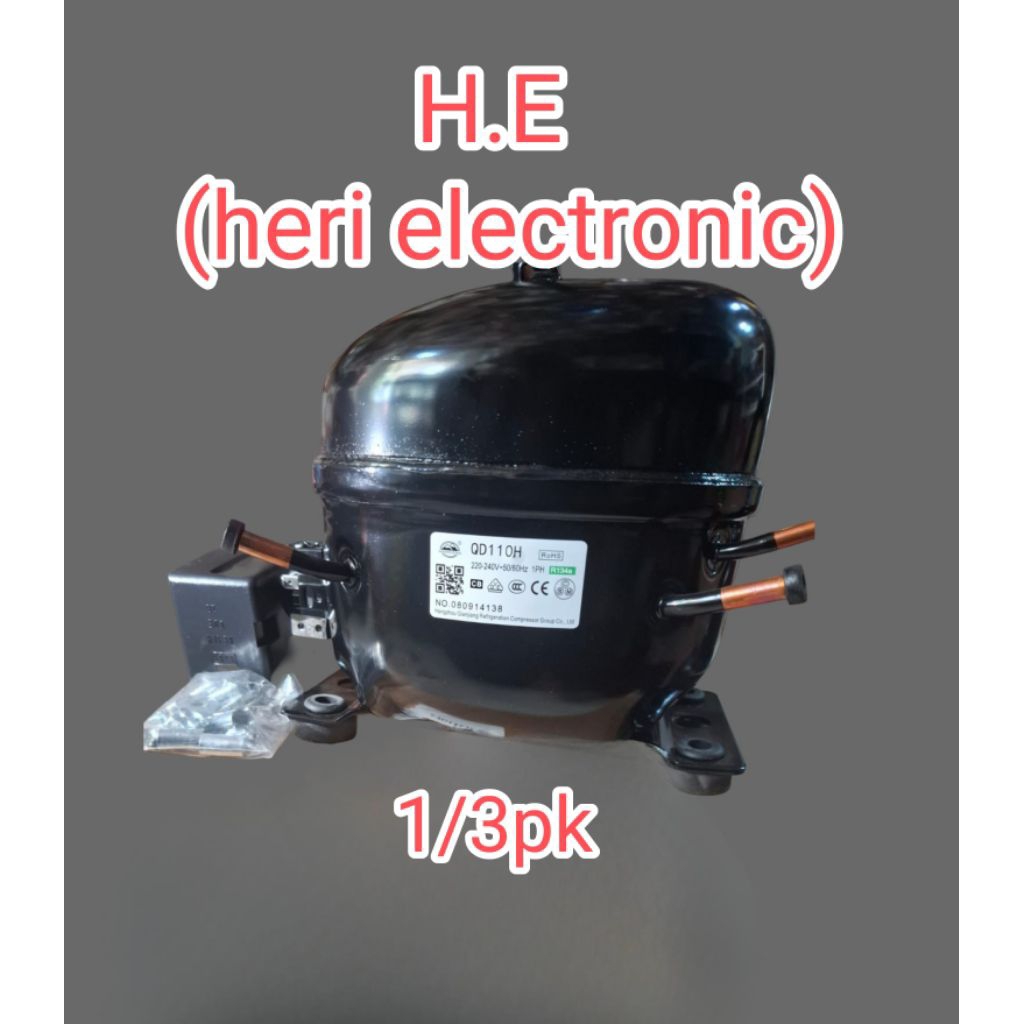 KOMPRESOR KULKAS SHOWCASE POLYTRON 1/3PK QD110H ORIGINAL