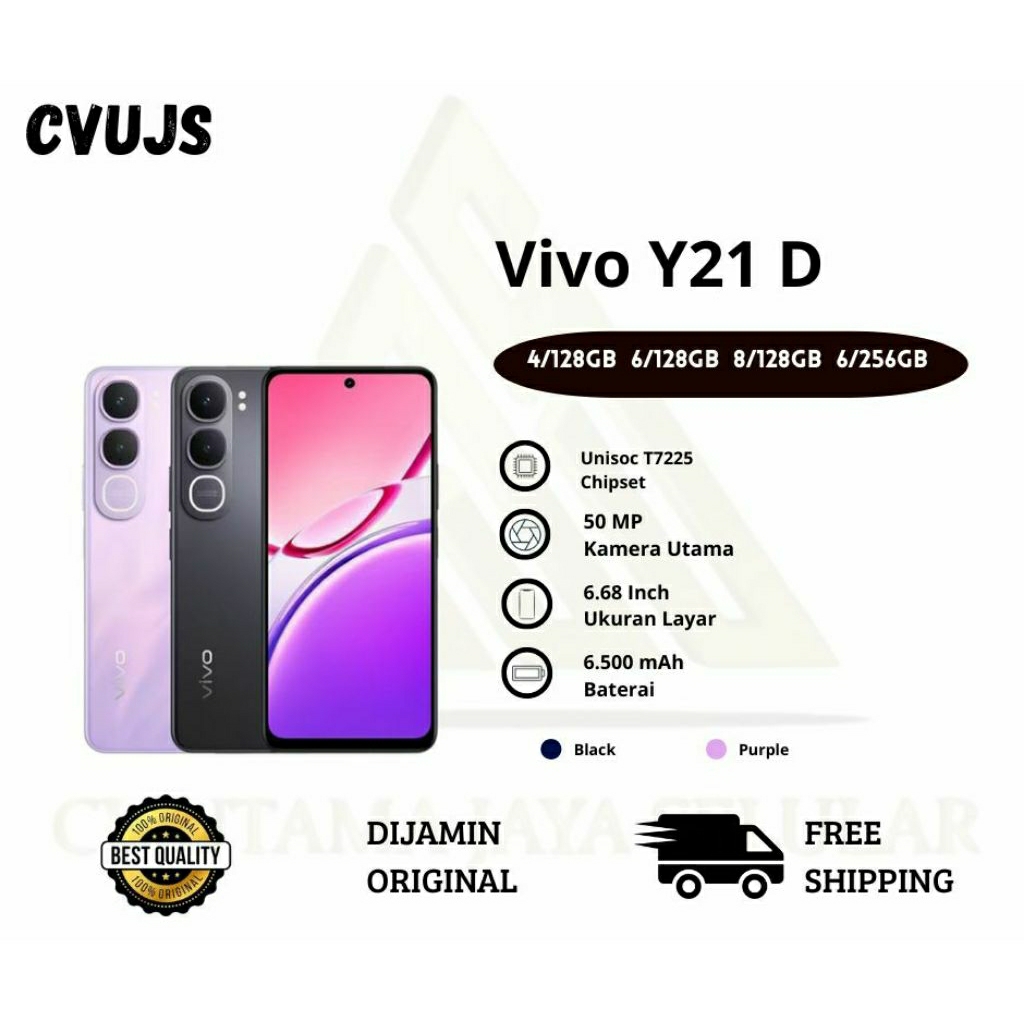 Smartphone - Vivo Y21D (Garansi Resmi)