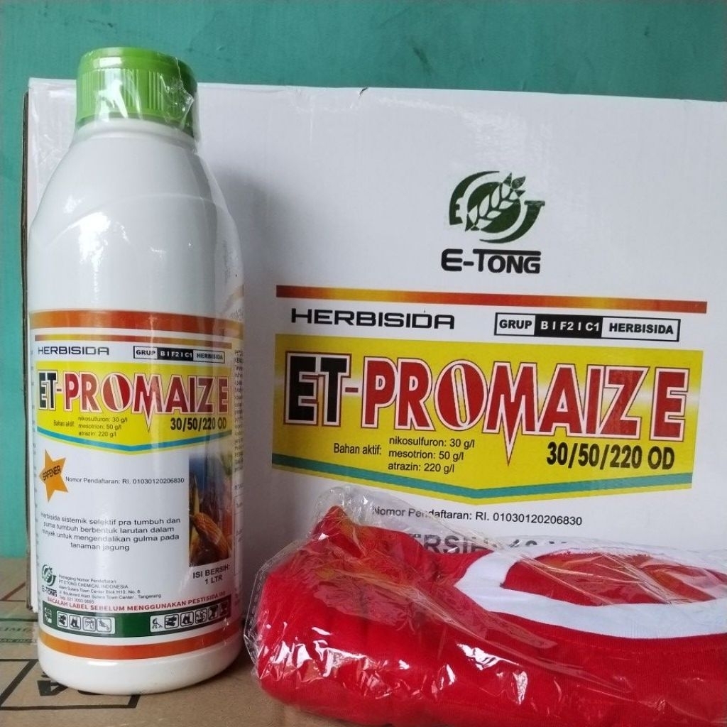 Obat rumput tanaman jagung Et Promaize 1 Liter Bonus Kaos. Ampuh basmi rumput Lulangan, daun lebar d