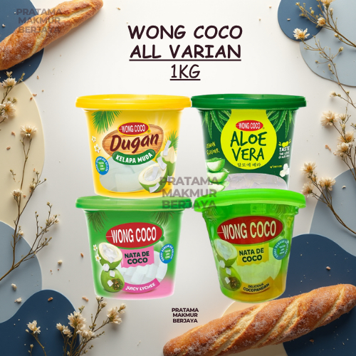 WONG COCO NATA DE COCO EMBER DUGAN KELAPA MUDA 1KG / NATA DE COCO COCOPANDAN / ALOE VERA 1KG