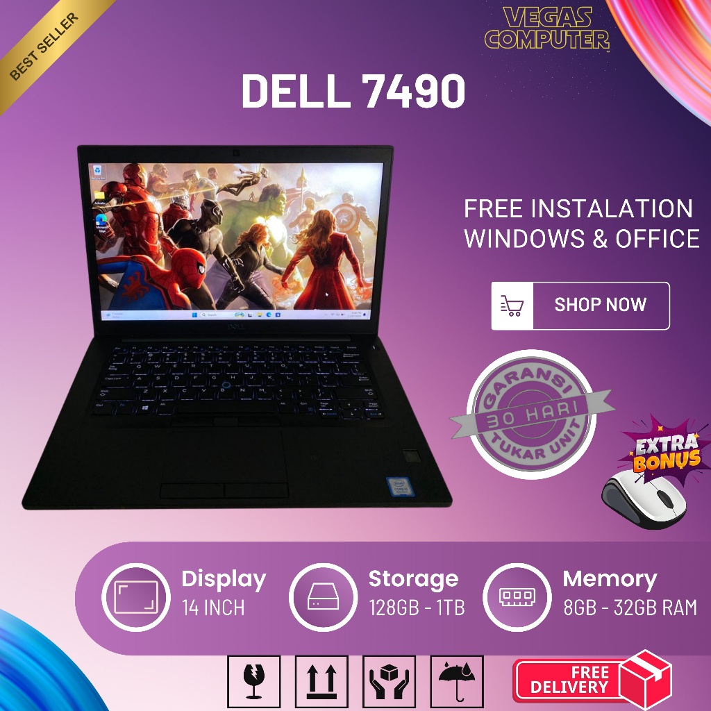 Dell Latitude 7490 i5 Gen8 RAM 16GB SSD 512GB - 7490 i7 Gen8, RAM 16/512 SSD