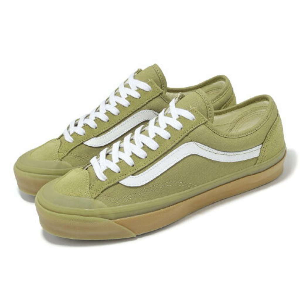 VANS OLD SKOOL 136 LX PREMIUM KHAKI DOUBLE LIGHT GREEN GUM ORIGINAL