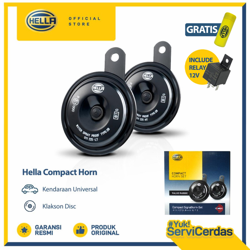 Klakson Disc Hella Compact Disc 12V - Klakson mobil dan motor