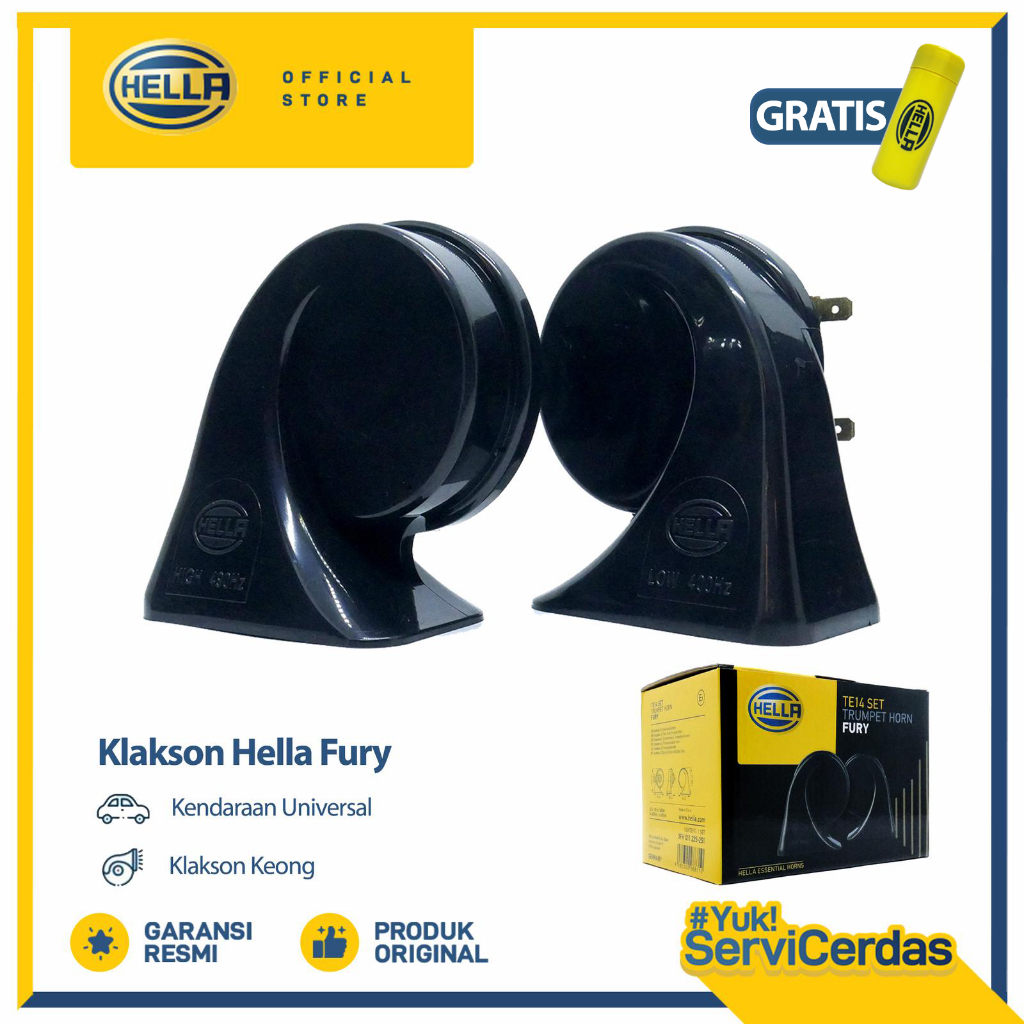 Klakson Mobil Keong Hella Fury 12V - Klakson Motor