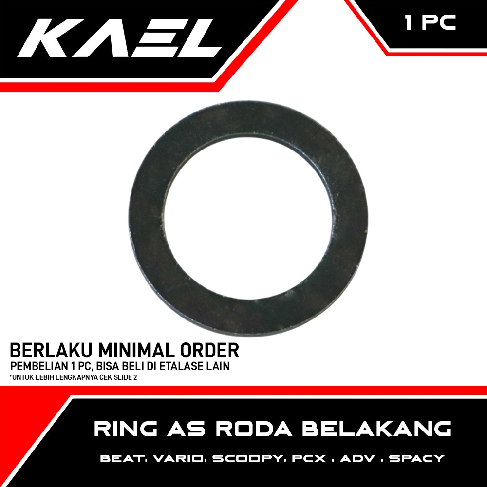 IND Onderdil Ring As Roda Belakang Honda Matic Beat POP Street & Vario 110 125 150 160 & Scoopy K2F 