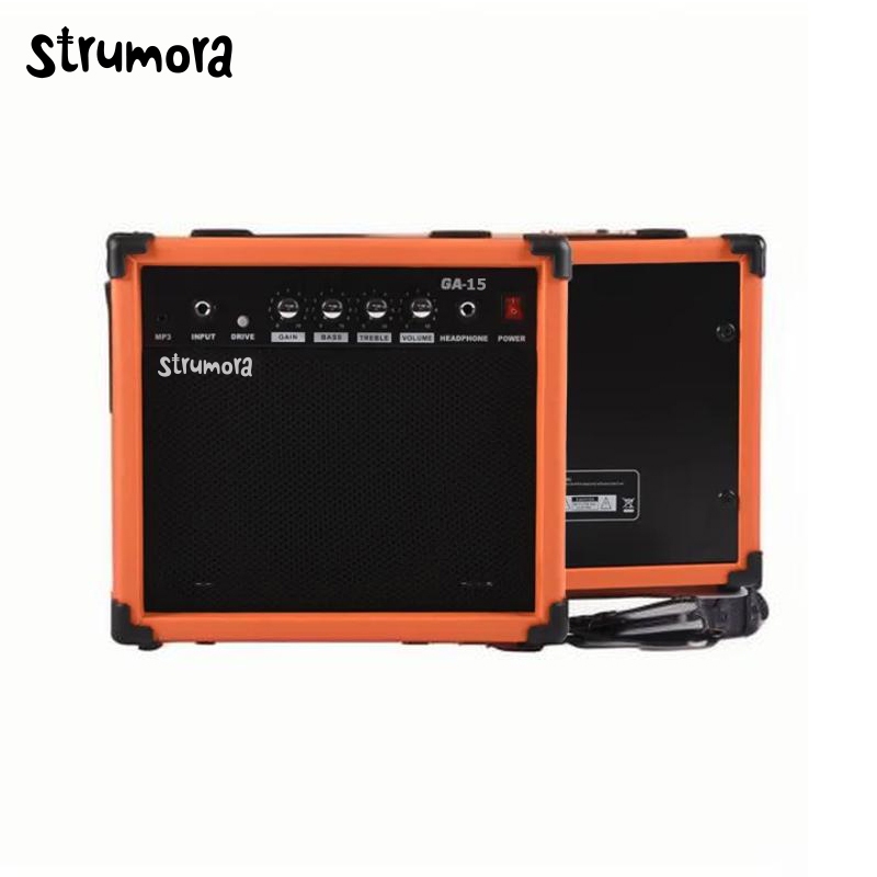 STRUMORA Amplifier Gitar Listrik 15W Amplifier Gitar Listrik GA15 dengan speaker