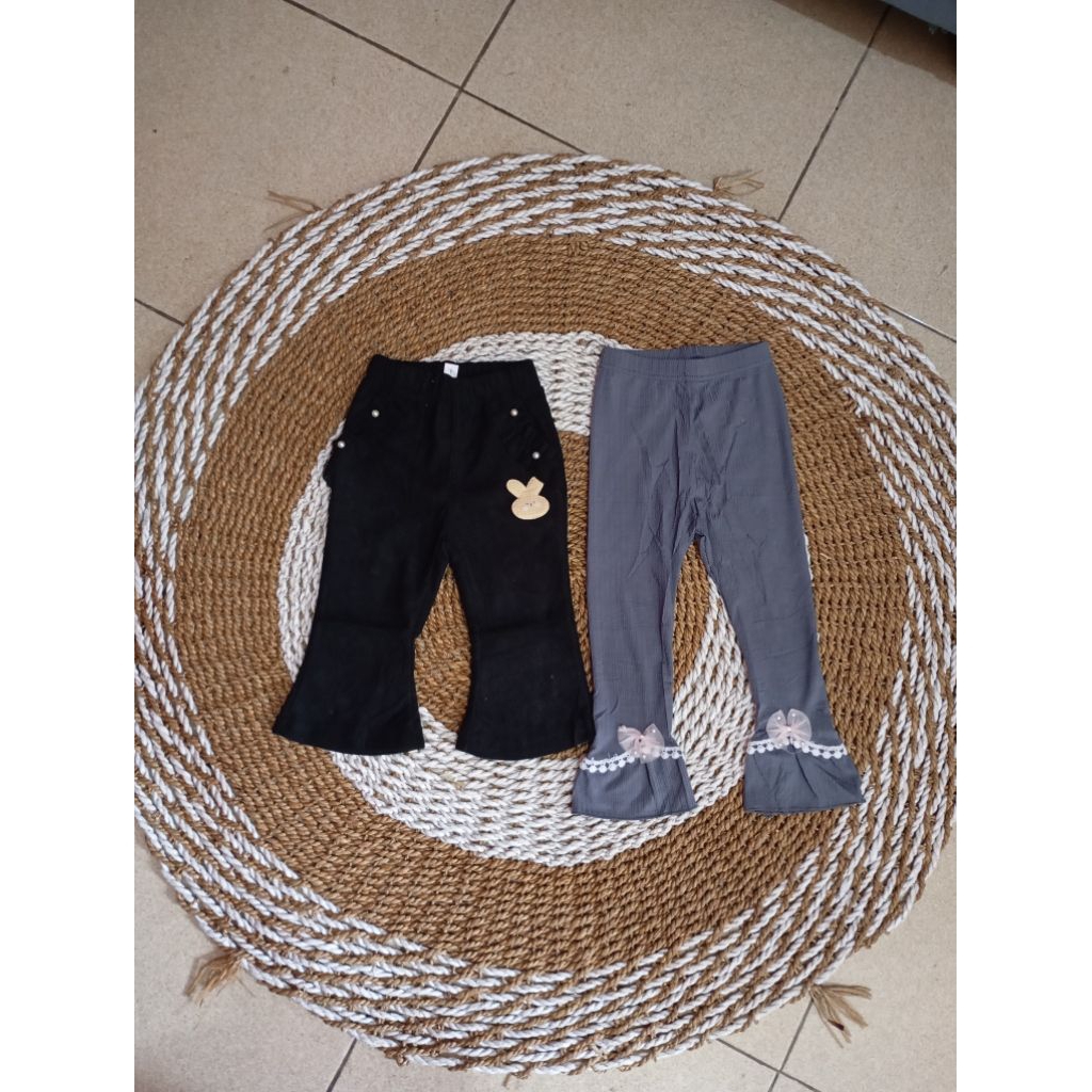 Preloved new celana cutbray Corduroy & legging cutbray anak perempuan