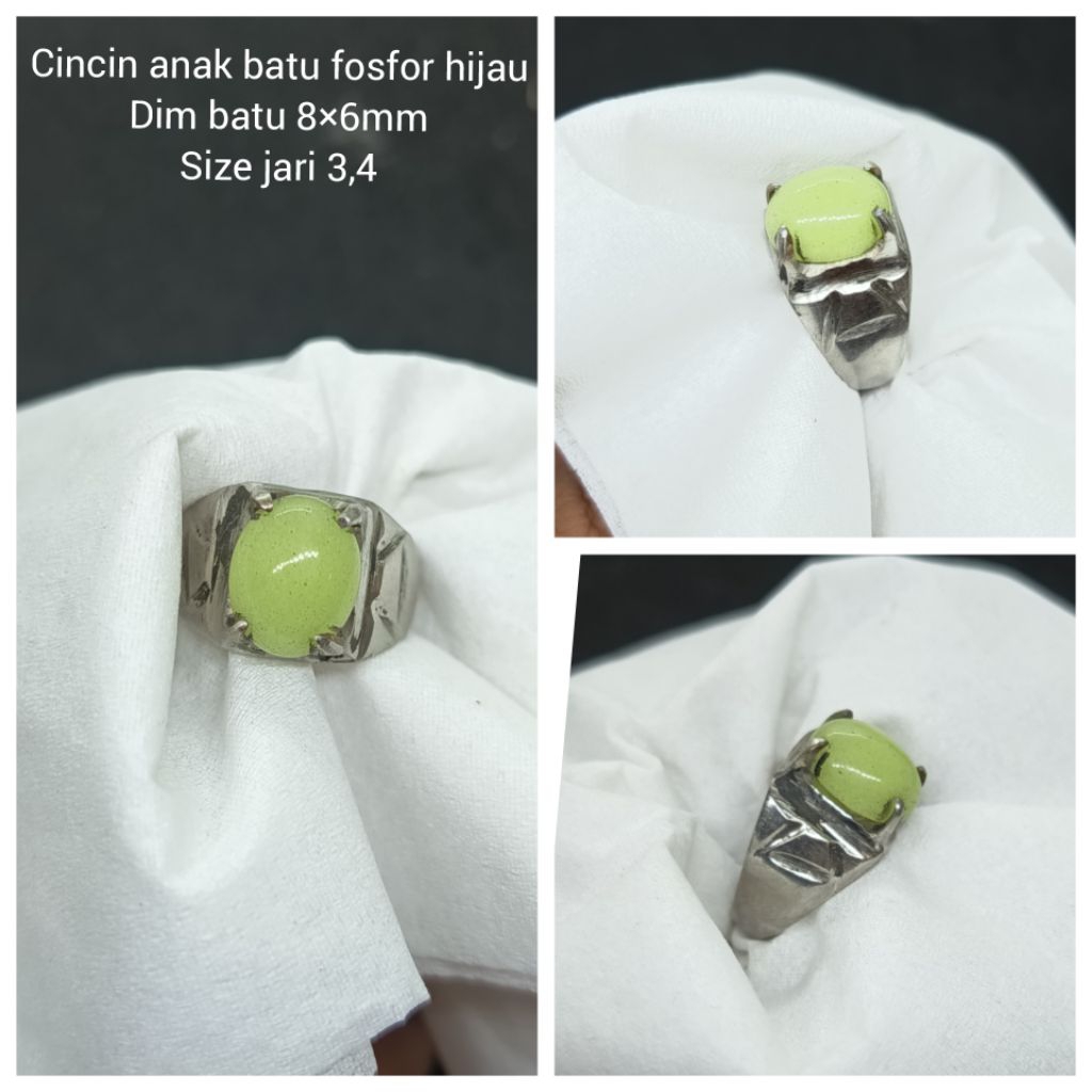 CINCIN ANAK BATU FOSFOR HIJAU