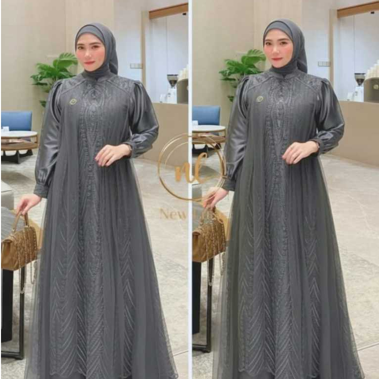 Hamis Hijabers Gammis Remaja Bisa Cod Kondangan Gramis Tunik S-Xxxl Seragam Perempuan Dress Premium 