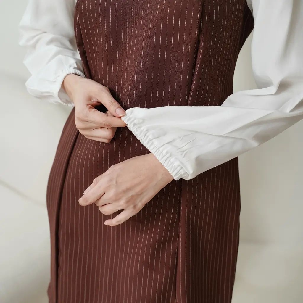 Dress Semiwool | Dress Korean Style | Dress office look | Dress Wanita | Elegan Look