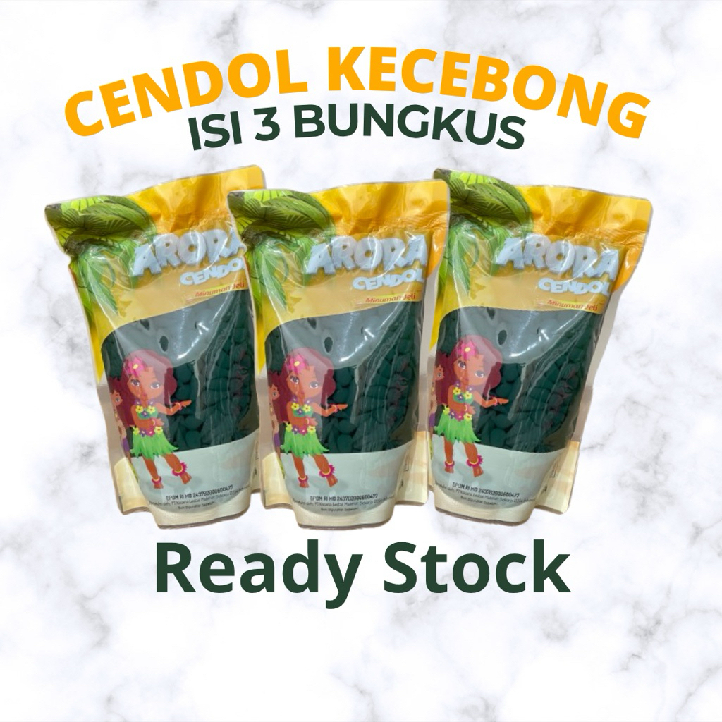 Isi 3bks Cendol Arora 500gr - Cendol Kecebong - Agar Jeli Cendol - Toping Instan