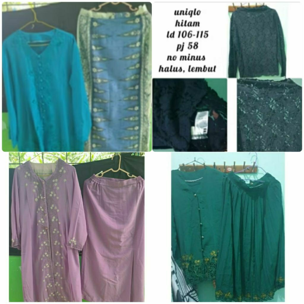 kebaya, atasan brukat, set rok, set celana