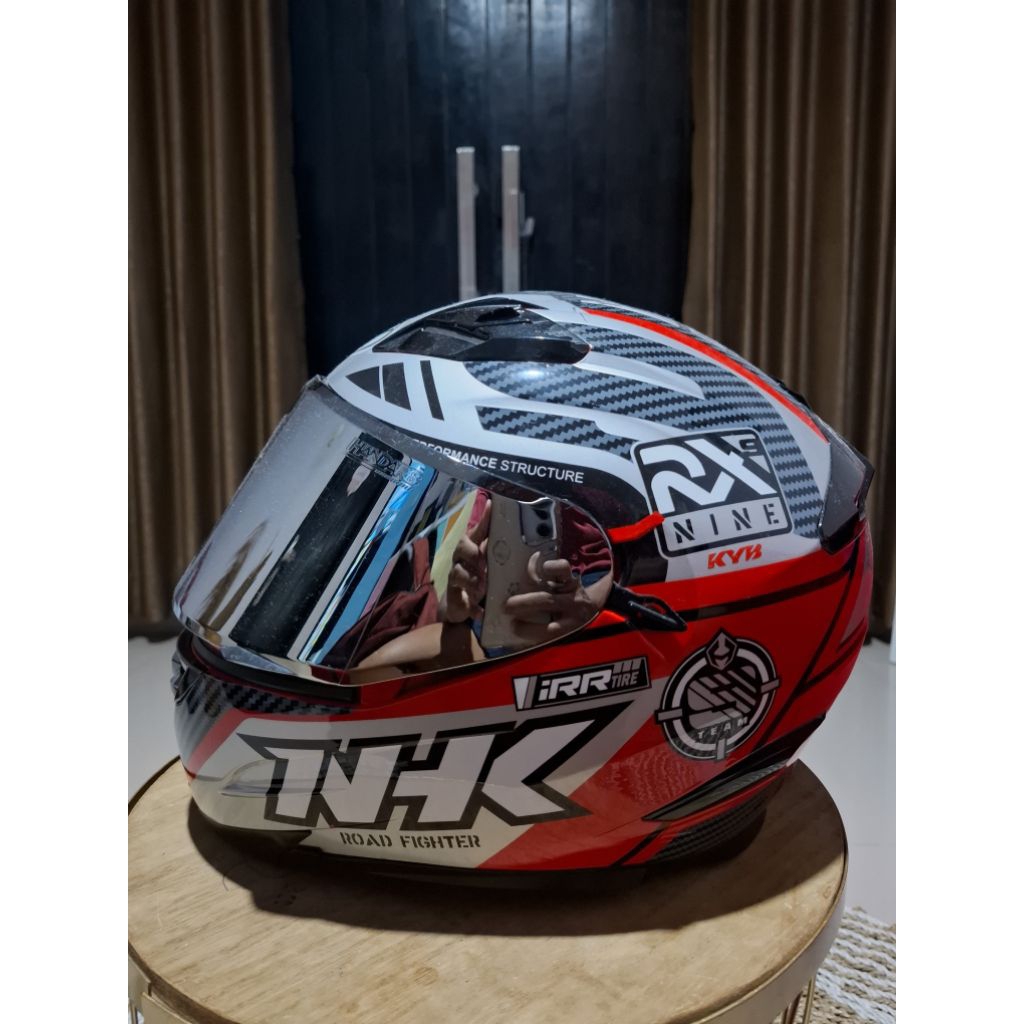 Helm NHK Racer Rx-9 Merah-Carbon