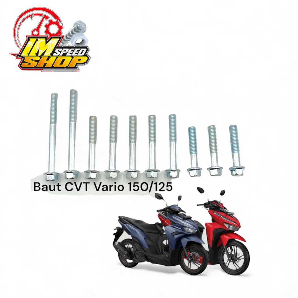 1 Set Baut Blok CVT HONDA Vario 150 Vario125 Baut CVT HONDA VARIO 125/150 Original Parts Galeri Spee