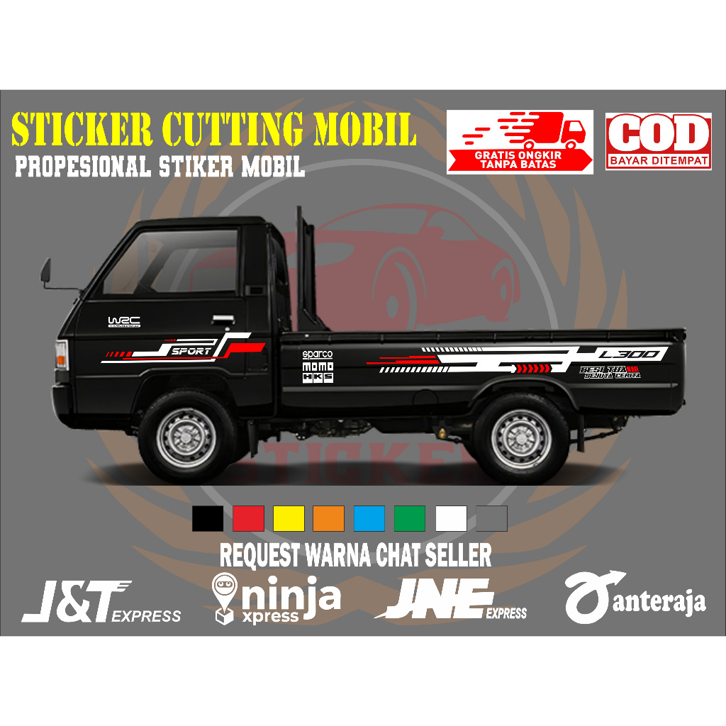 stiker mobil l300 keren sticker mobil mitsubishi colt l300 sticker mobil colt sticker variasi mobil
