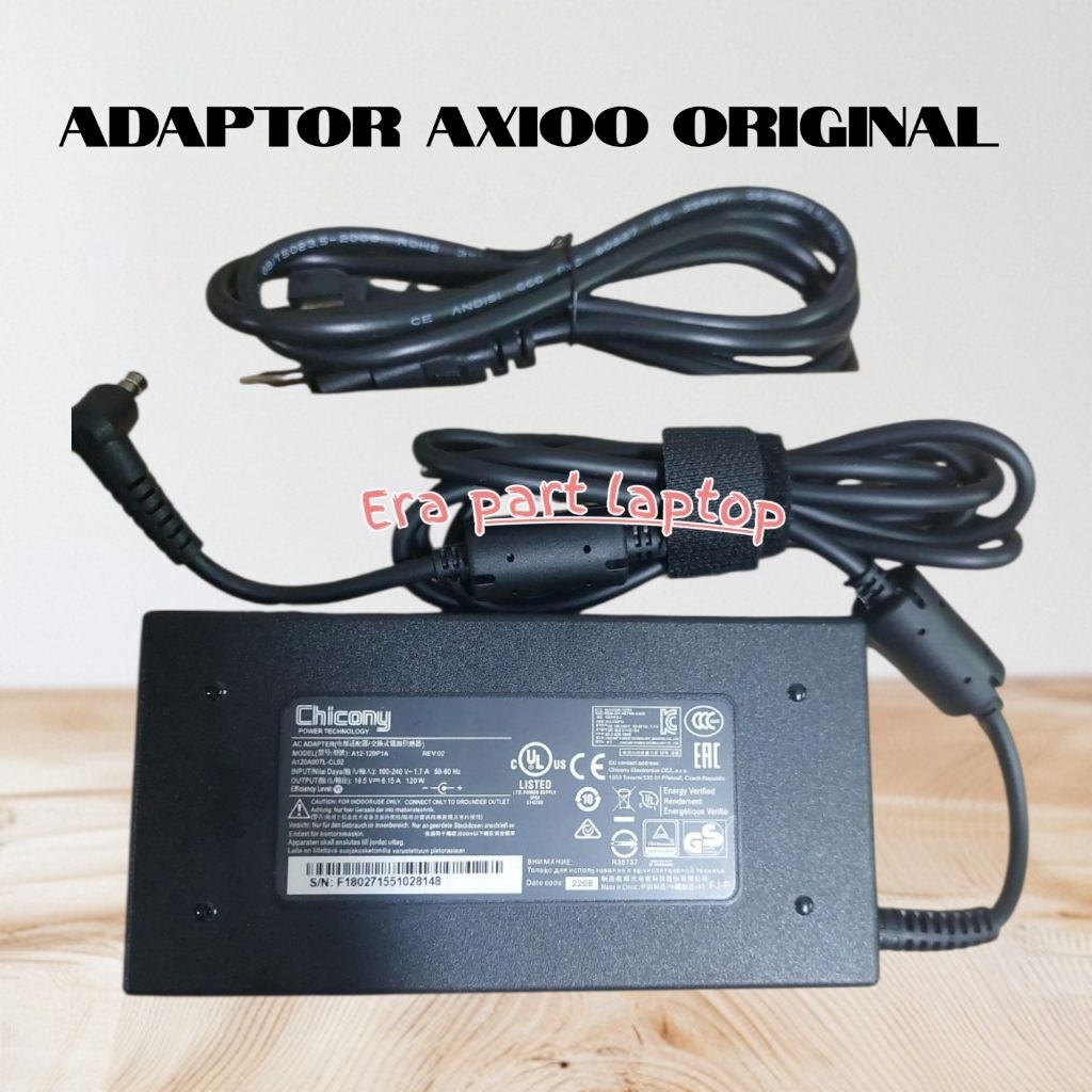 Adaptor Charger Axioo Pongo 725 760 19.5V 6.15A 120W Original