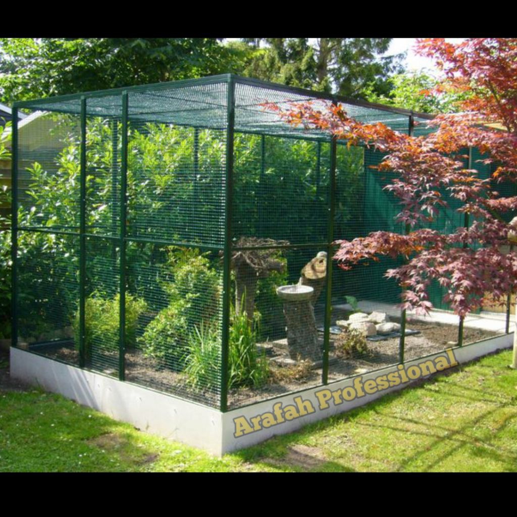 Sangkar Kandang Rumah Burung Koloni Aviary Jumbo Besar Besi + Taman Semi Tropis Simpel Minimalis Lov