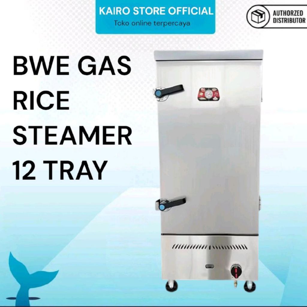 BWE GAS RICE STEAMER 12 TRAY