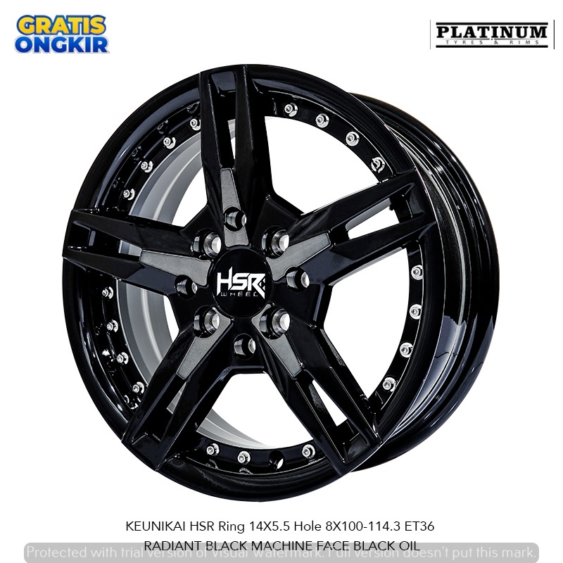 velg mobil R14 hsr keunikai - velg racing mobil brio calya agya xenia avanza - promo velg hsr r14