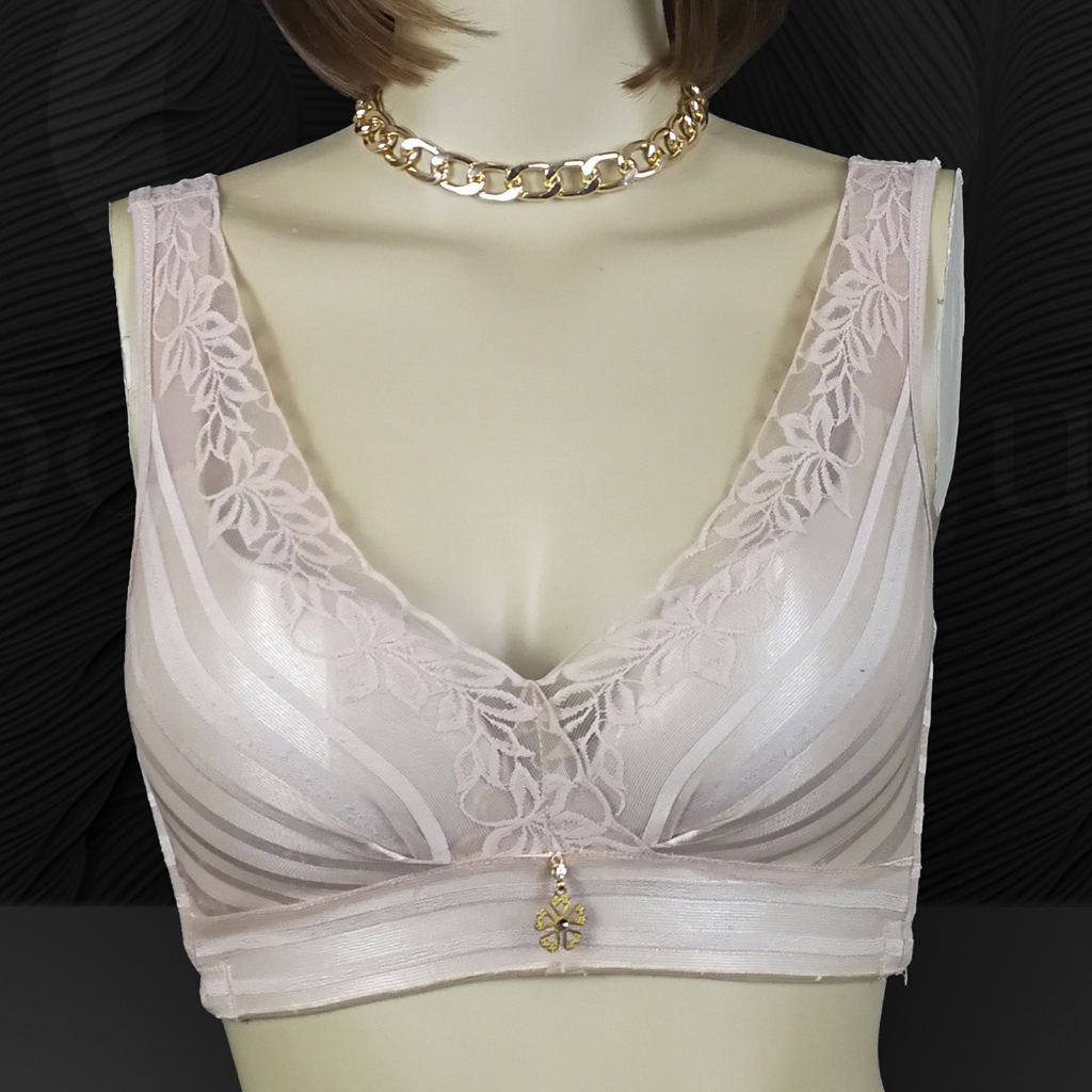 Bralette Bra 34A With Lace BRA12 BH Wanita Tanpa Kawat Cantik Renda Busa