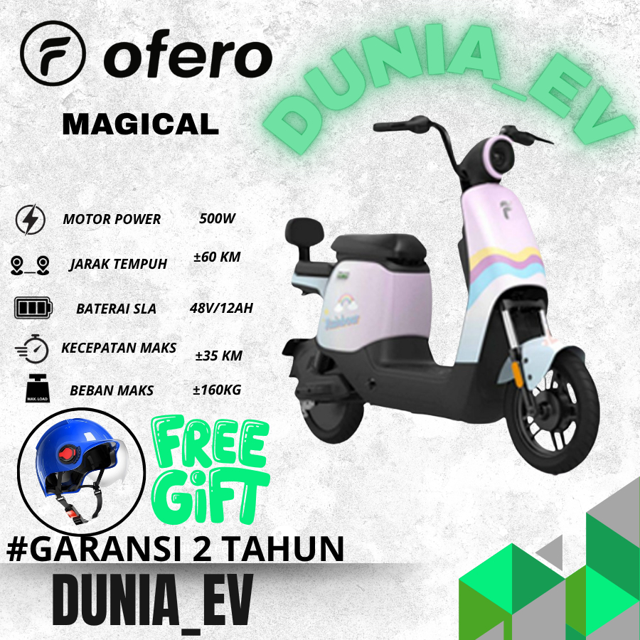 Sepeda Listrik OFERO MAGICAL 500Watt Dinamo Garansi Resmi 2 Tahun