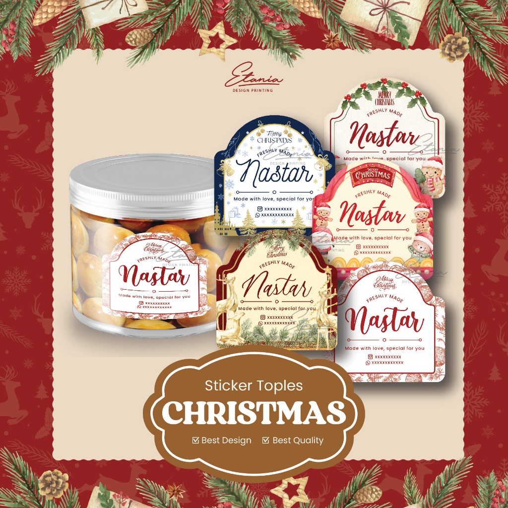 Sticker Toples kue kering lebaran Label toples kue