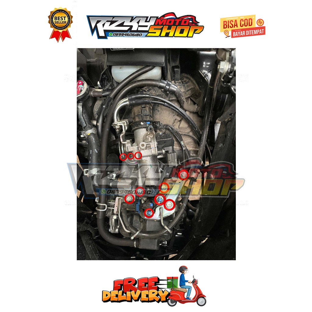 BAUT THROTTLE BODY 1 SET ( 10 BAUT ) PCX VARIO BEAT DELUXE SCOOPY ADV STYLO GENIO SPACY 110 125 150 