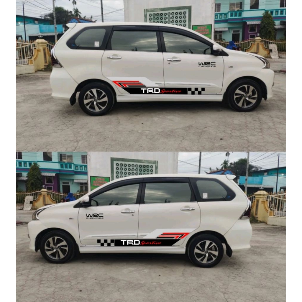 Sticker mobil Avanza Xenia Veloz TRD Sportivo stiker list terlaris mobil Avanza Xenia keren terbaru