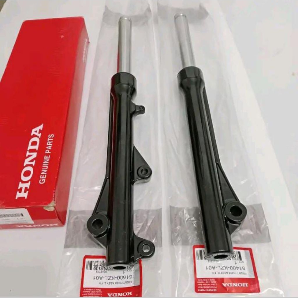 As shock depan + Tabung Komplit kiri kanan Honda Beat Scoopy Spacy fi Kode part KZL Original