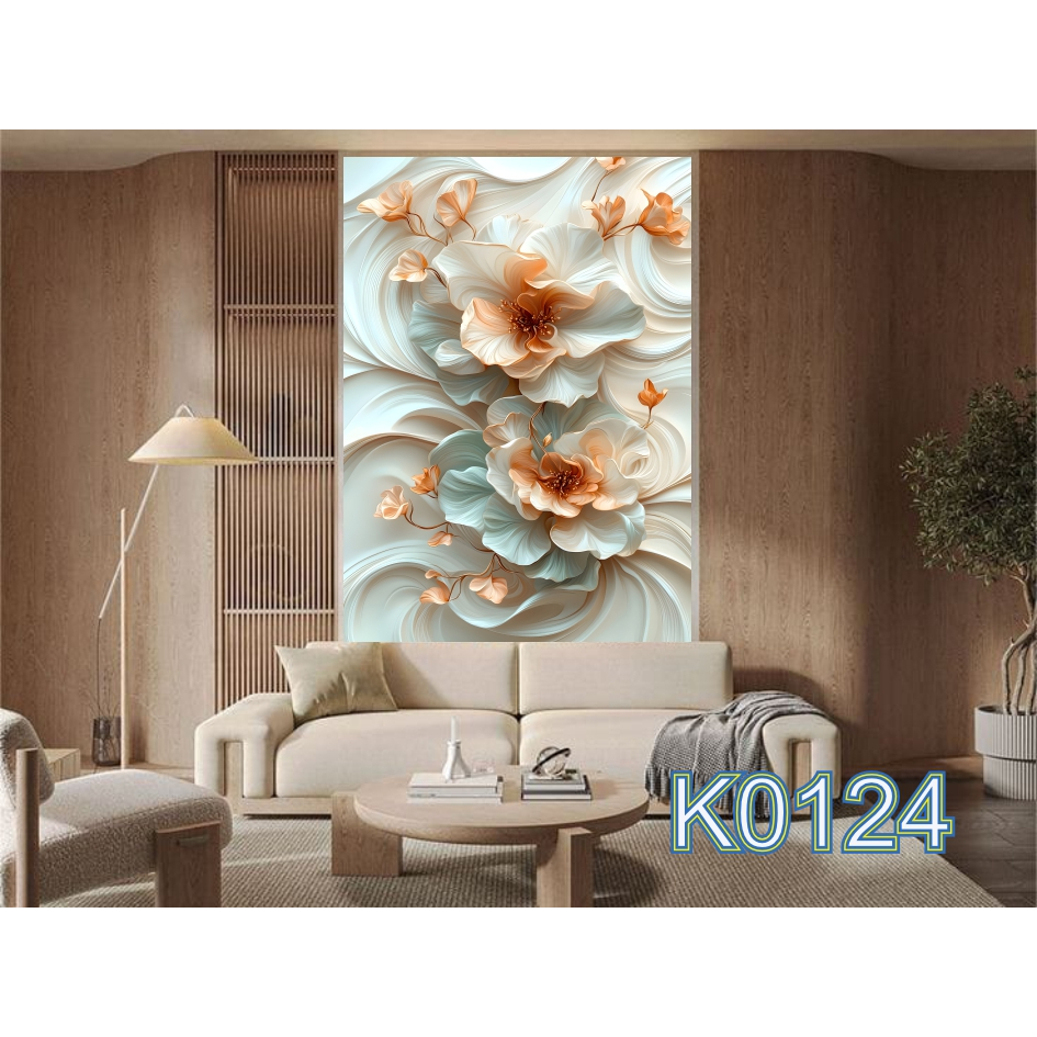 Wallpaper Dinding Bunga Besar 3d - Stiker Bunga Dinding Ruang Tamu - Hiasan Dinding Stiker Bunga 3d