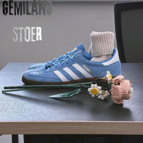 BIG SALE Sepatu Pria Sneakers Ad'das Handball Spezial Ice blue Sepatu Casual Pria wanita Model Terba