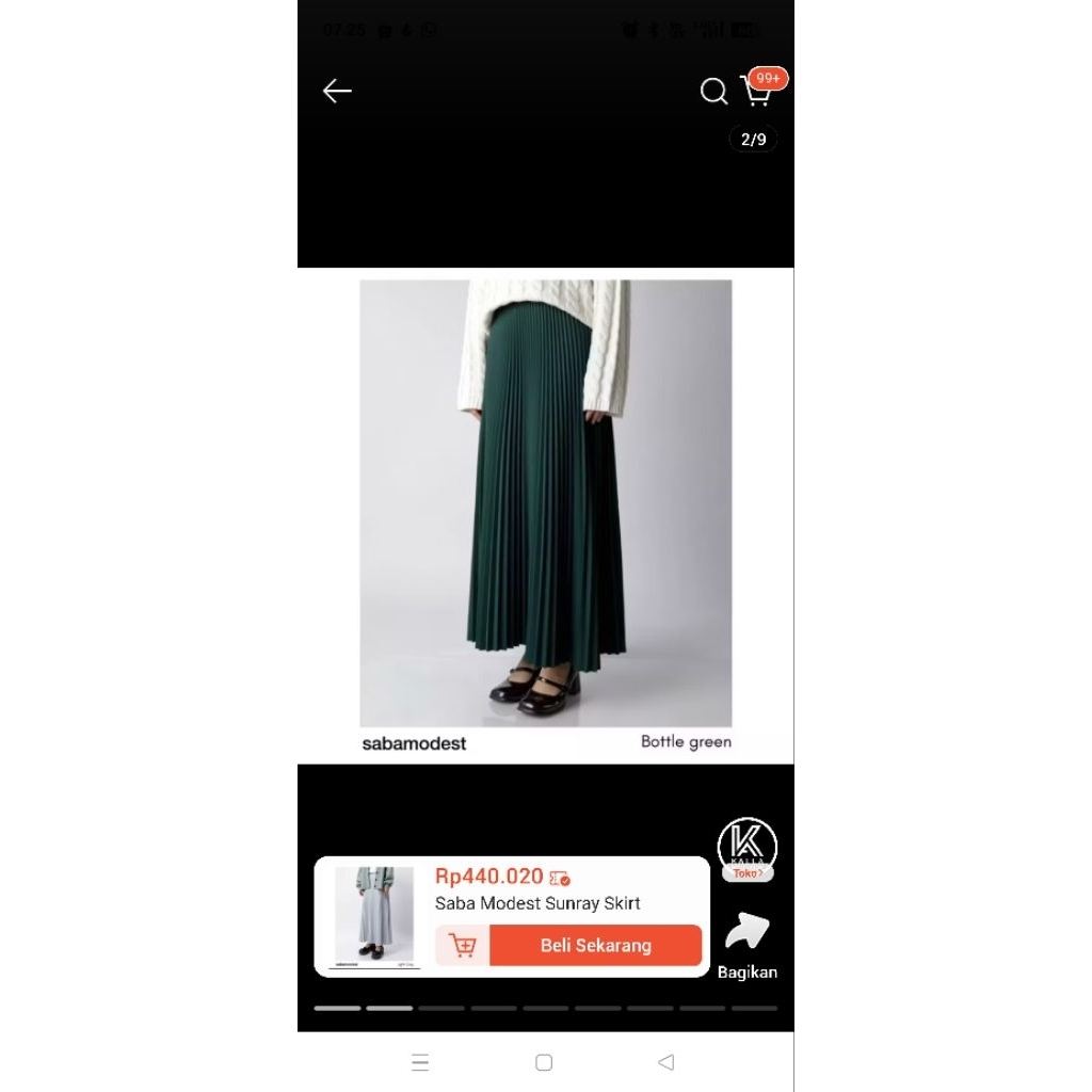 Saba Modest Sunray Skirt PL