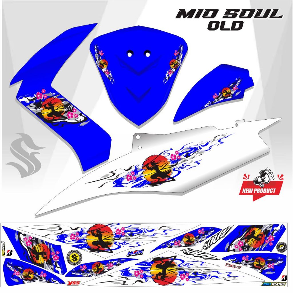 COD-STRIPING SOUL  / STICKER SOUL OLD VARIASI ROAD RACE MOTOR MIO SOUL OLD VARIASI / STIKER POLET AL