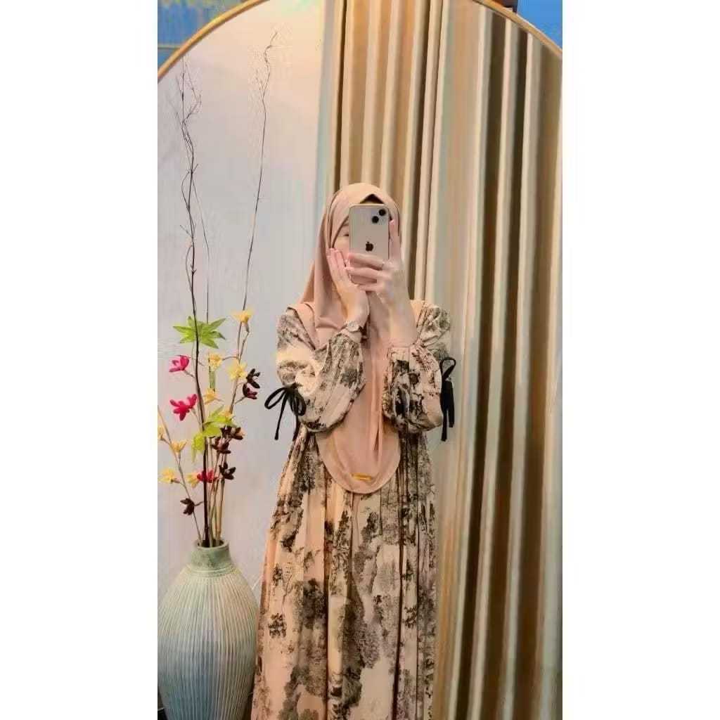 Gamis Anjani Midi Dress Dress Anjani Pita Rayon / Dress Anjani Pita Rayon