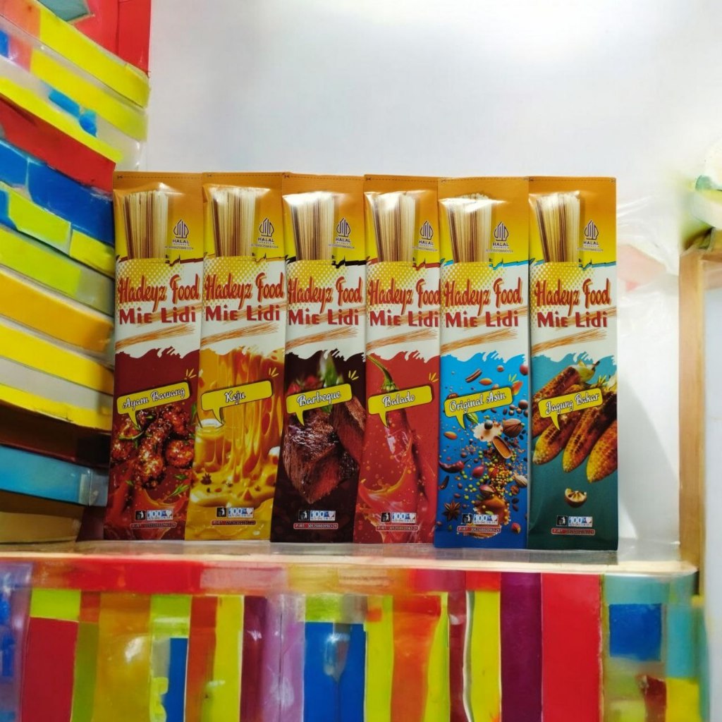 Paket  Usaha Mie Lidi Kekinian isi 60 Pcs mix Varian Rasa-Makanan ringan viral