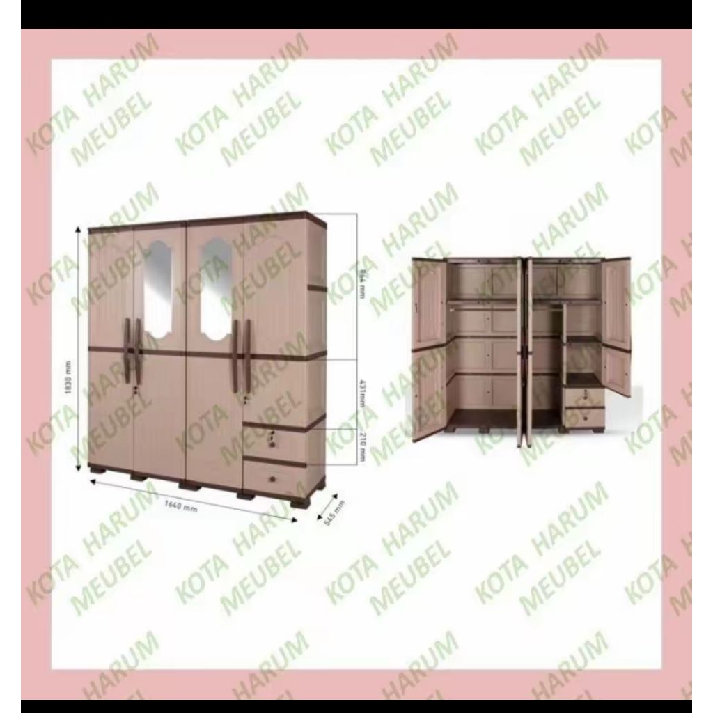 olymplast otc wood 4 pintu 4p murah bandung