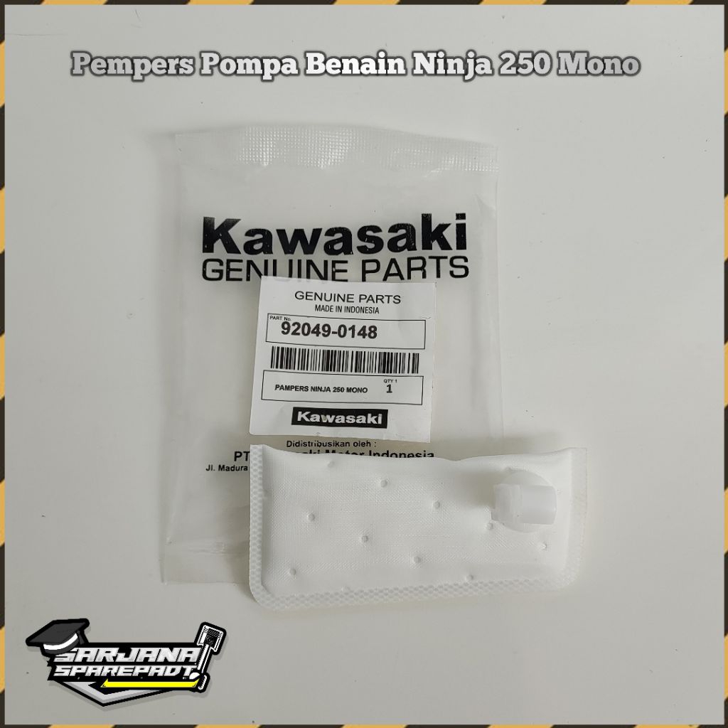 Pampers Pempers Filter Saringan Fuel Pump Pompa Bensin Motor Kawasaki Ninja 250 Mono Monoshock